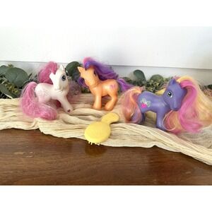 My Little Pony G3 Scootaloo Bumbleberry Star Swirl Tinsel Hair Brush Pink Purple